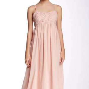 Champagne & Strawberry Maxi Dress